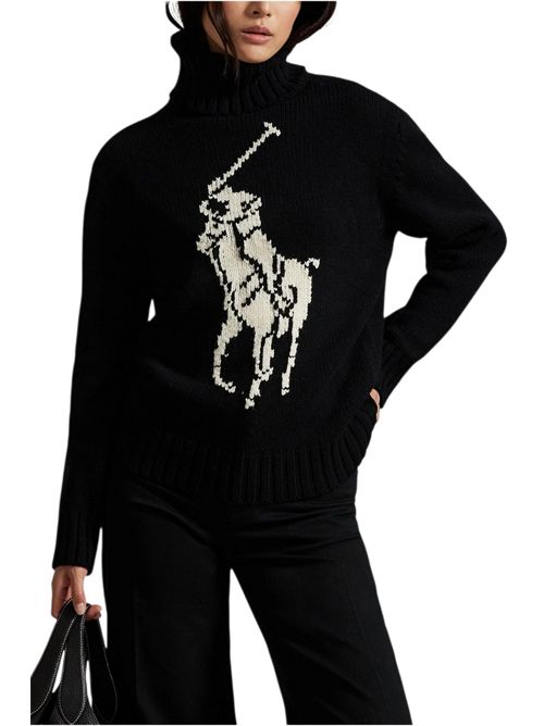 dolcevita donna nero big pony Ralph Lauren | 211978329002